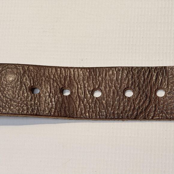 Bill Adler Genuine Leather Belt Mens 36 Brown Silver Buckle Casual Style 12516 - Picture 6 of 11
